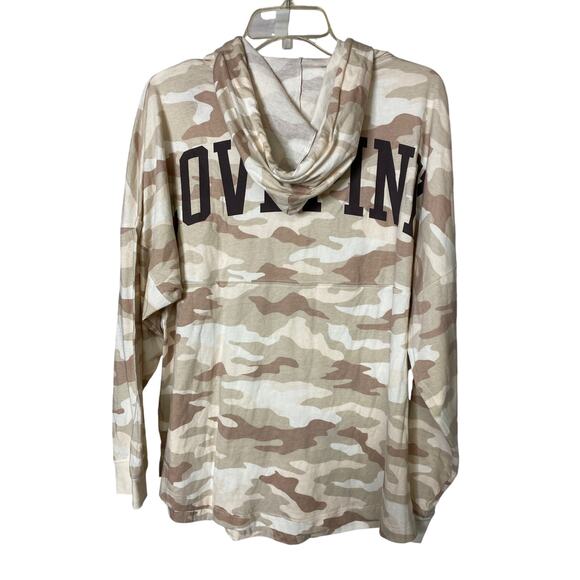 Victoria's Secret Love Pink Women's Size Medium Hoodie Neutral Camouflage NWT - Picture 3 of 5